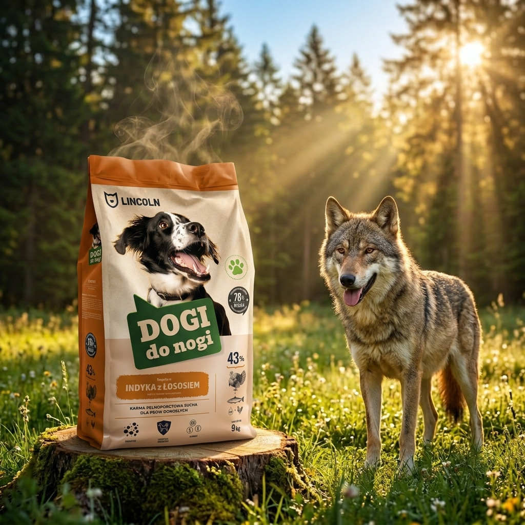 Karma Sucha Indyk z Łososiem Dogi do Nogi - 1,5 kg