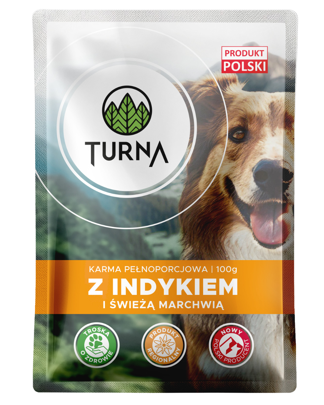 TURNA karma mokra z indykiem 100g dla psa - 100 g